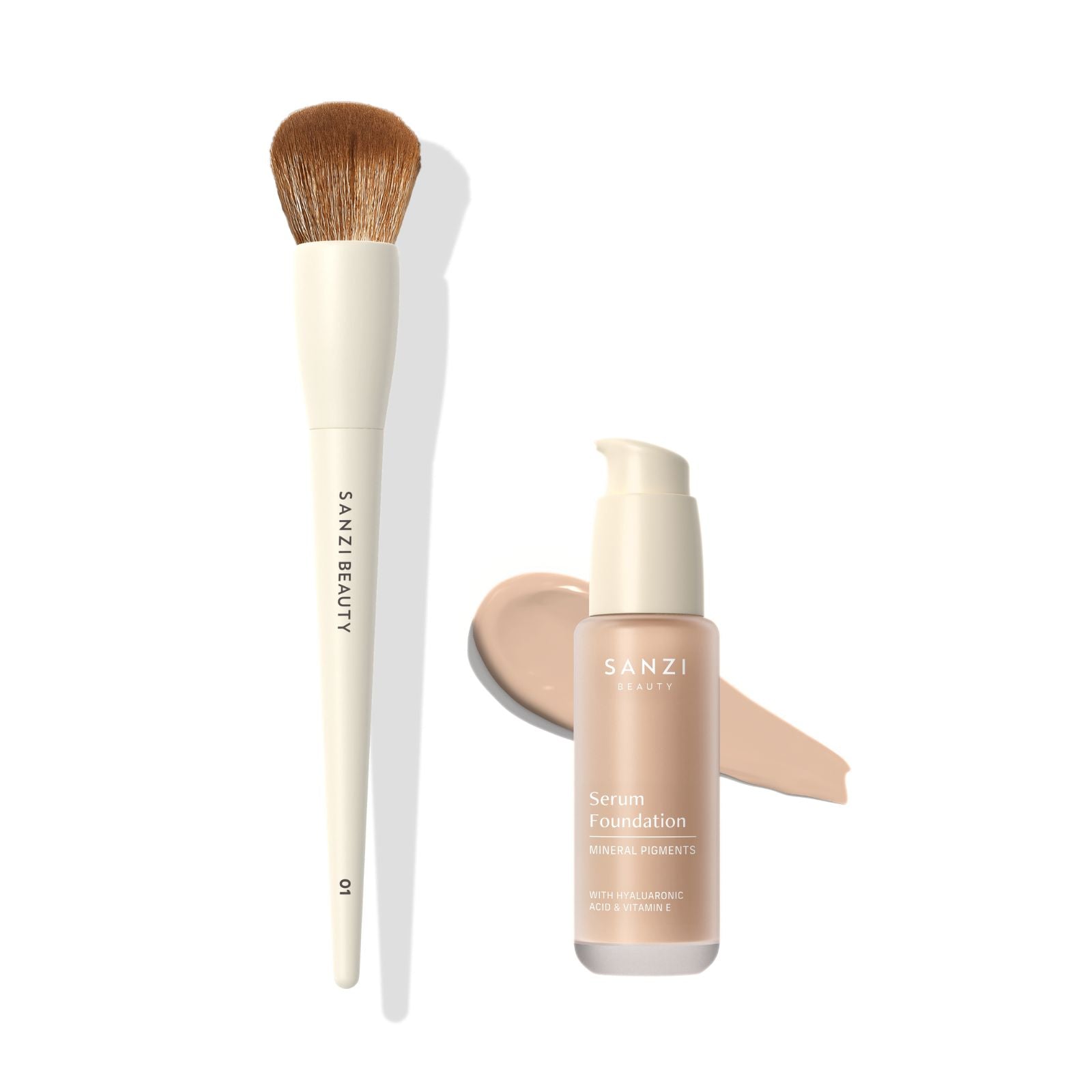 BUNDLE: FOUNDATION BRUSH + SERUM FOUNDATION