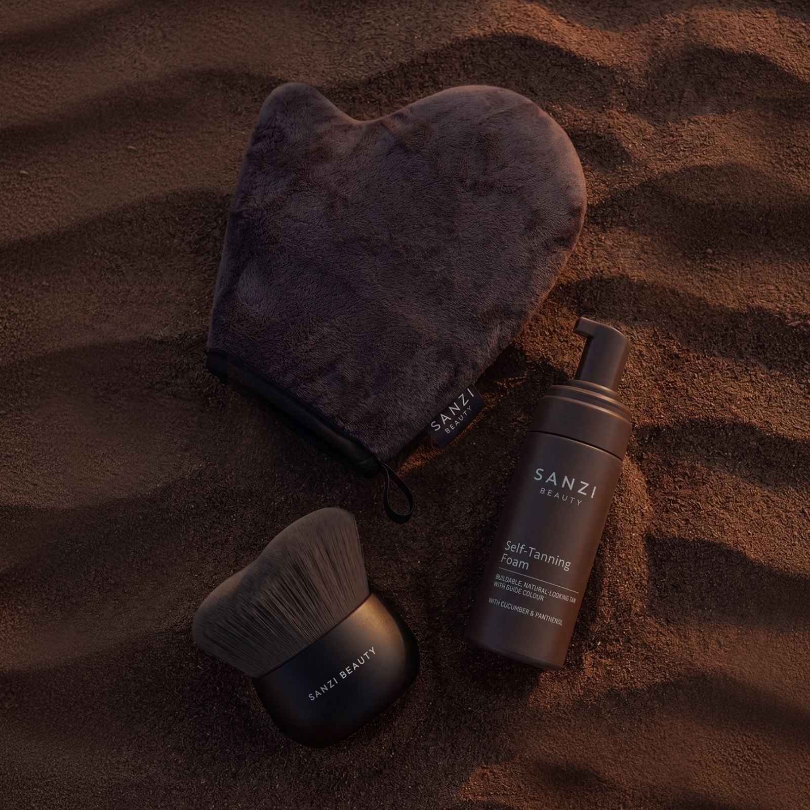 BUNDLE: SELF-TANNING FOAM + SELF-TANNING GLOVE + SELF-TANNING BRUSH