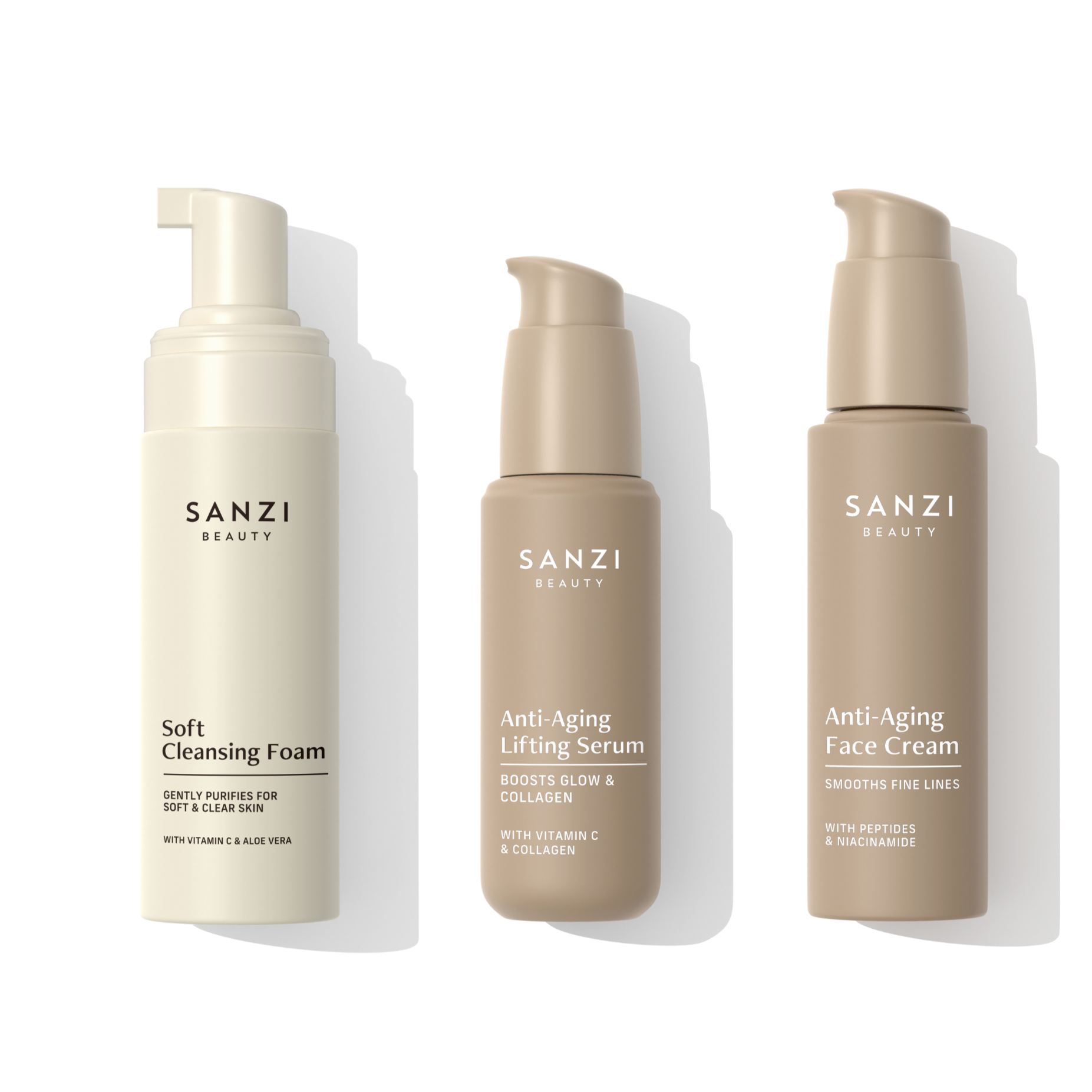 BUNDLE: CLEANSE + ANTI-AGING SERUM + ANTI-AGING FACE CREAM