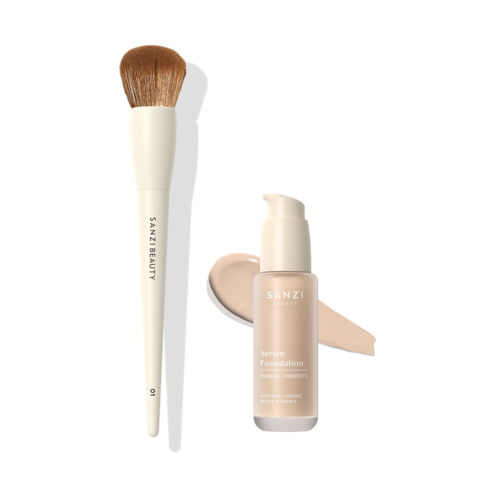 BUNDLE: FOUNDATION BRUSH + SERUM FOUNDATION