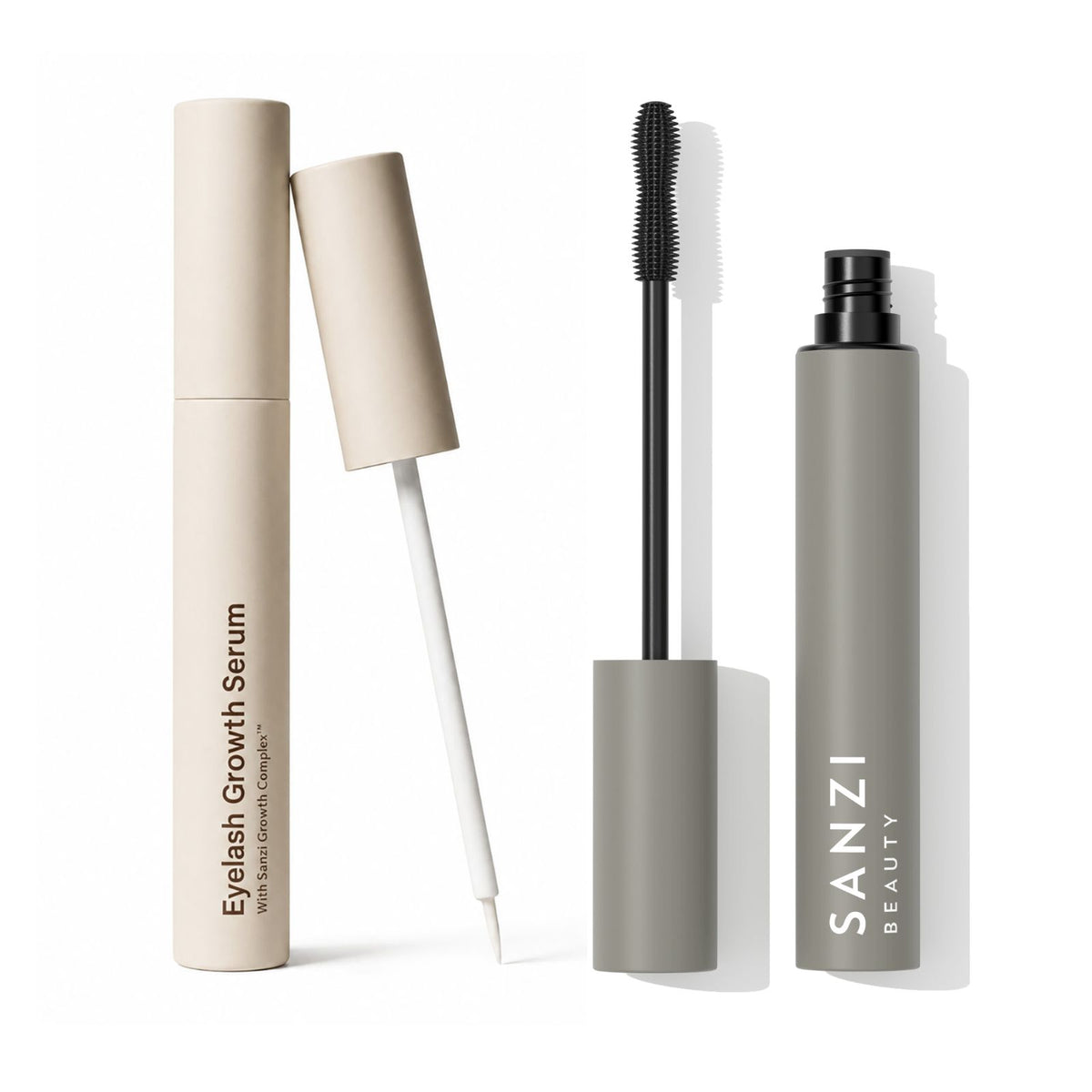 BUNDLE: EYELASH GROWTH SERUM WITH SANZI GROWTH COMPLEX™ 5ML + MASCARA VOLUME & CURL WITH EYELASH SERUM (BLACK)